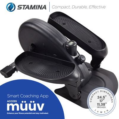 Stamina Inmotion E1000 Compact Lower Body Cardio Workout Strider Machine, Black