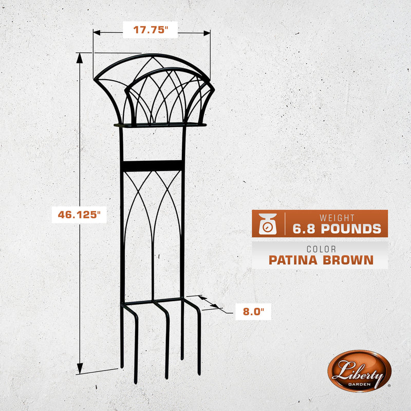 Liberty Garden LBG116 Steel Decorative Garden Hose Stand with Gothic Design