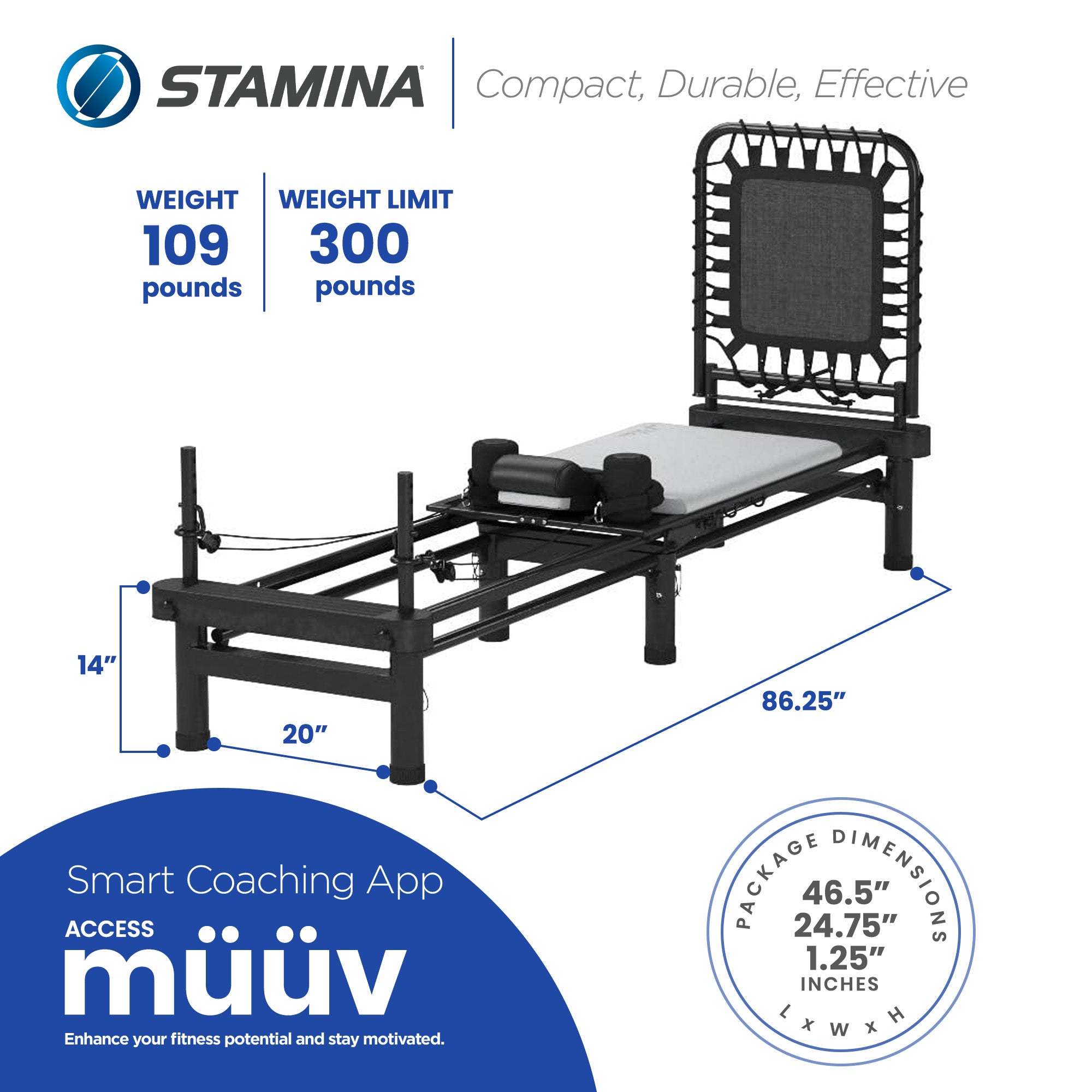AeroPilates Studio 700 Foldable Reformer with Cardio Rebounder, Gray (Open Box) - VMInnovations