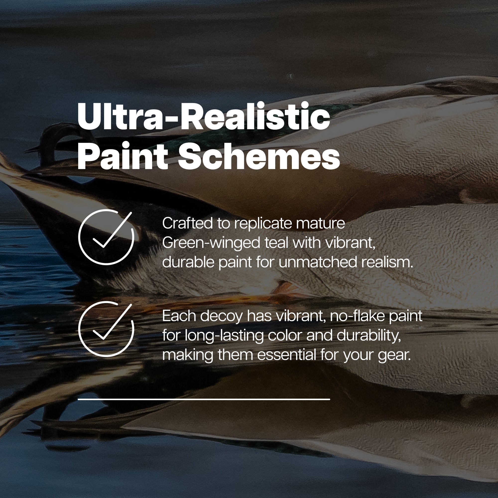 Avian X Topflight Green-Winged Teal Duck, Floating Decoys, 6pc (Open Box) - VMInnovations