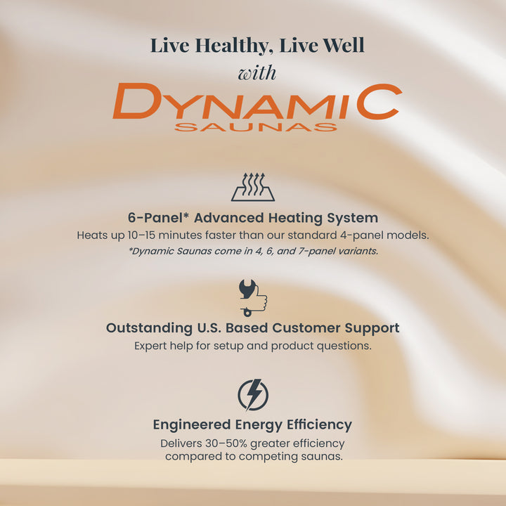 Dynamic Saunas Andora 2-Person Low EMF FAR Infrared Sauna, Canadian Hemlock Wood