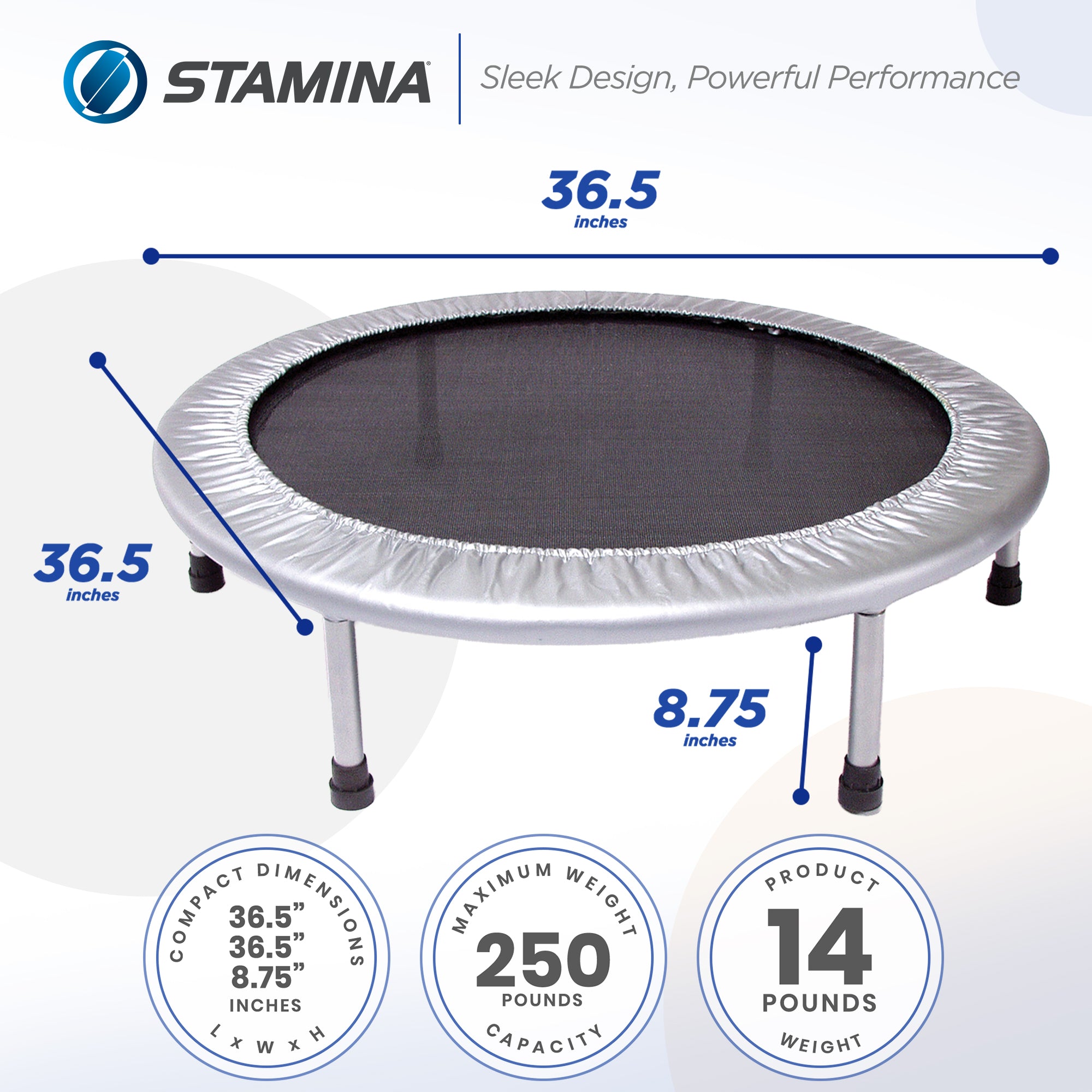 Stamina Products 35-1625 36" Folding Quiet & Safe Trampoline (For Parts) - VMInnovations