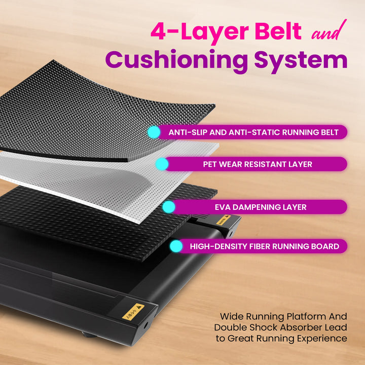 WalkingPad Collapsible Treadmill w/ Double Fold Technology, Purple (Open Box) - VMInnovations