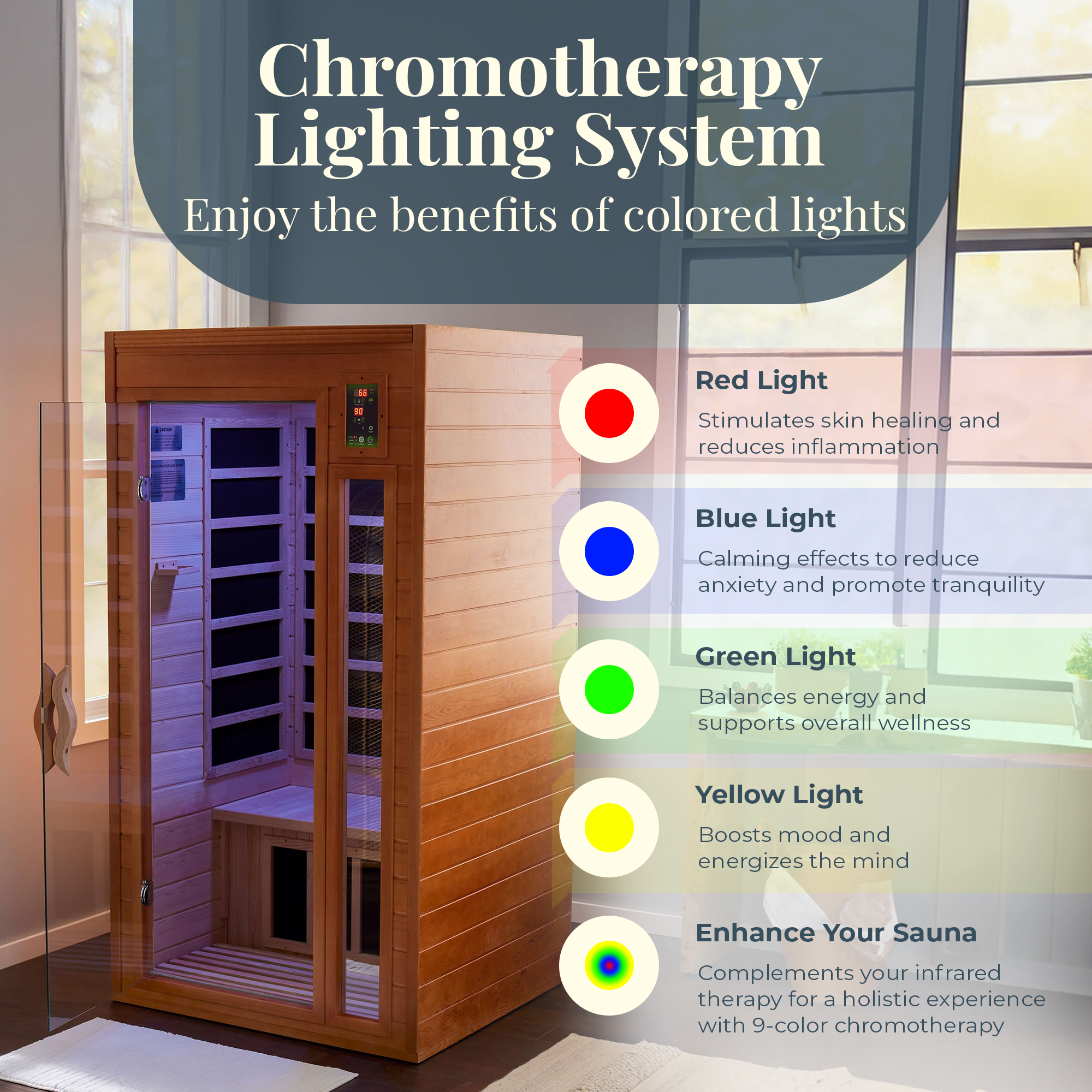Dynamic Barcelona Hemlock Wood Low EMF FAR Infrared Sauna For Home (For Parts) - VMInnovations