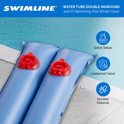 Swimline 1x10 Ft Winterizing Double Water Tube for Inground Pool Covers (Used) - VMInnovations