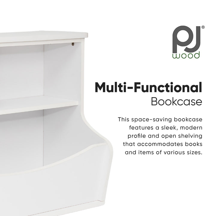 PJ Wood Multi-Functional Bookcase, Store or Display Books of Different Sizes
