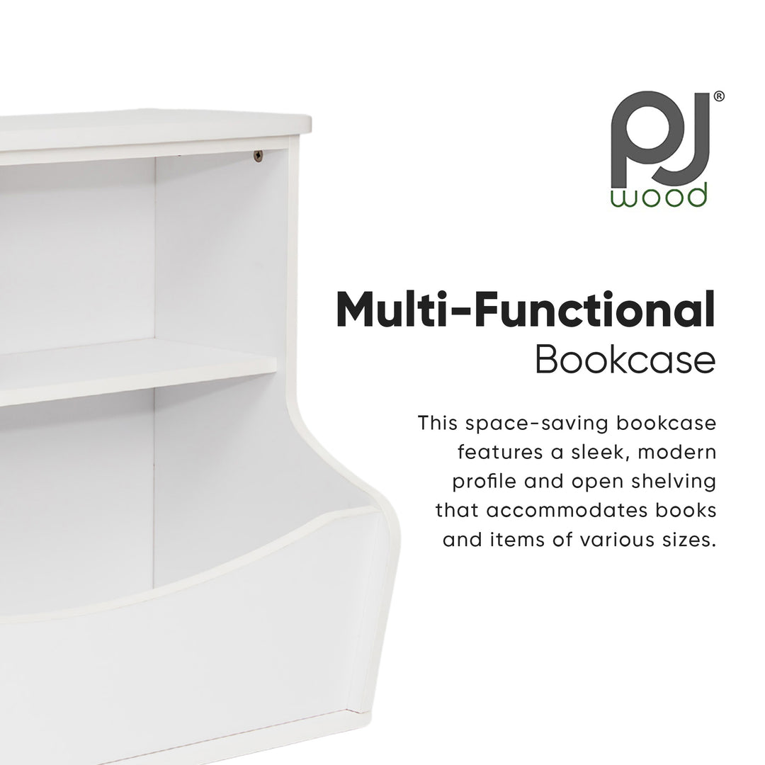 PJ Wood Multi-Functional Bookcase, Store or Display Books of Different Sizes