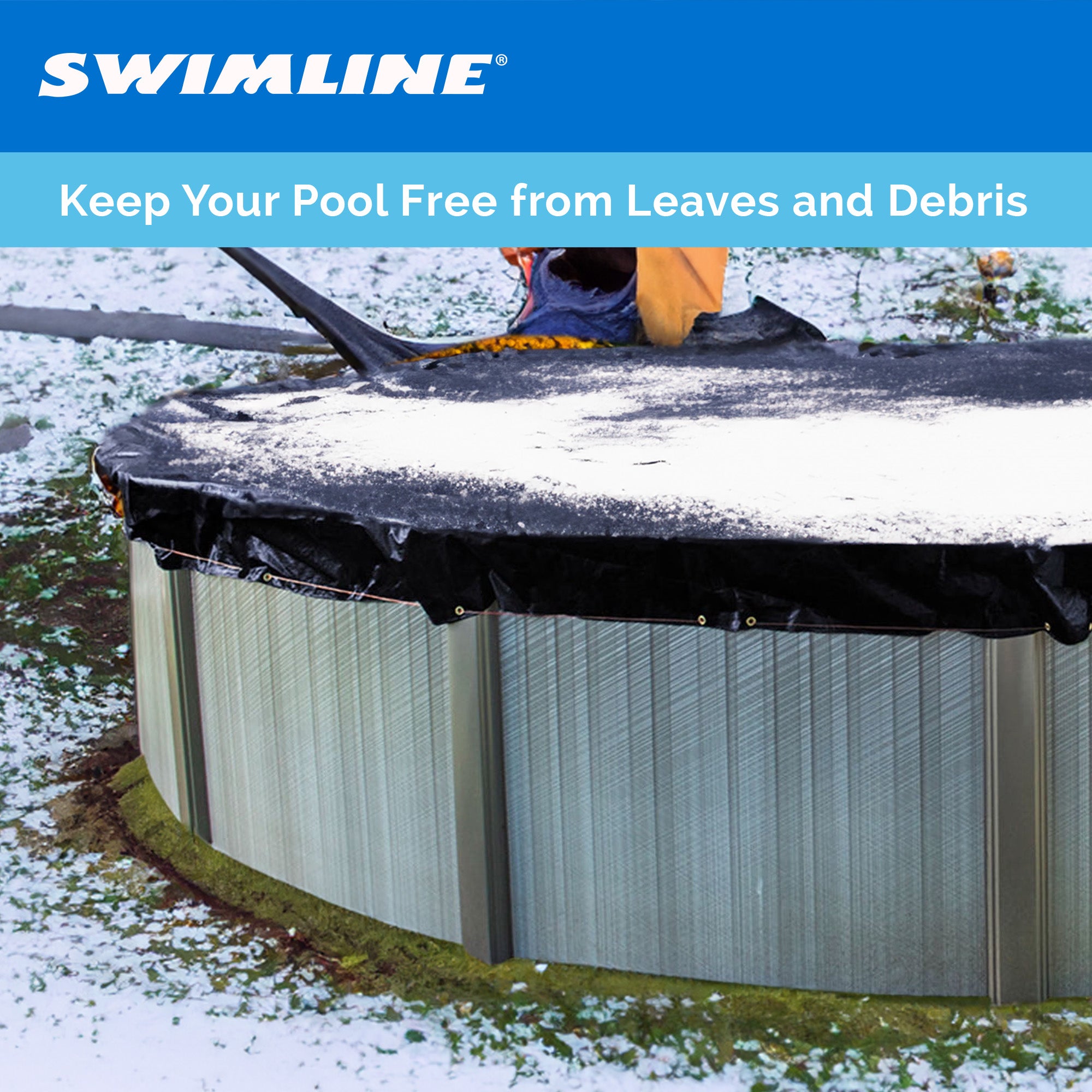 Swimline 28' Round Above Ground Swimming Pool Winter Cover Blue (Open Box) - VMInnovations