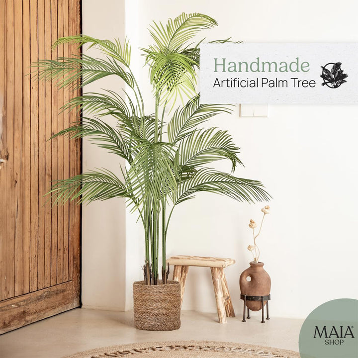 Maia Shop Palm Tree 6 Foot Faux Plant, Fake Silk Tree with Realistic Leaves