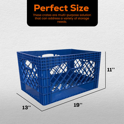 Juggernaut Storage 3pk Crate for Office Storage & Organization,Blue (Open Box) - VMInnovations