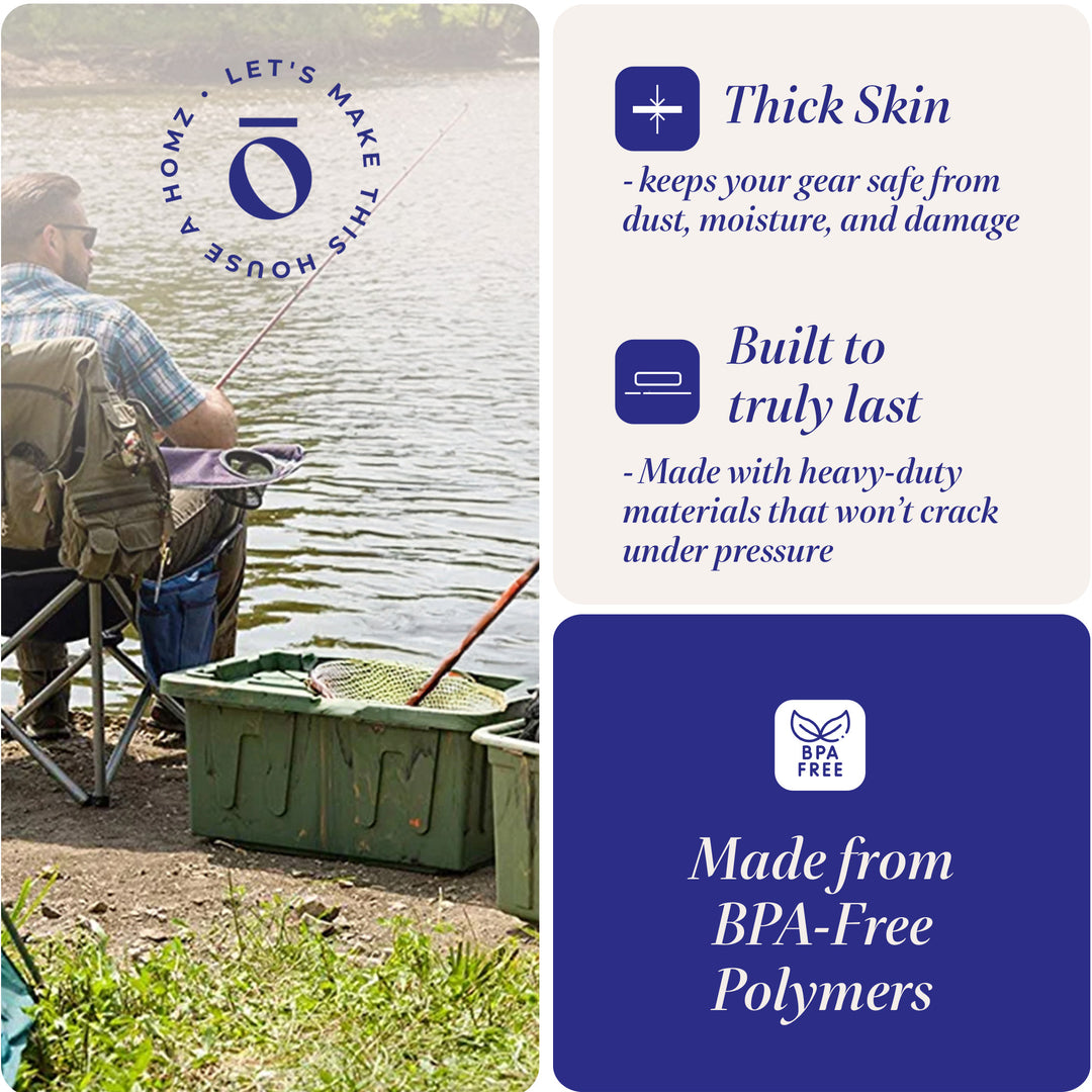 HOMZ Durabilt 27 Gallon Heavy Duty Storage Tote with Lid, Green Camo (4 Pack)