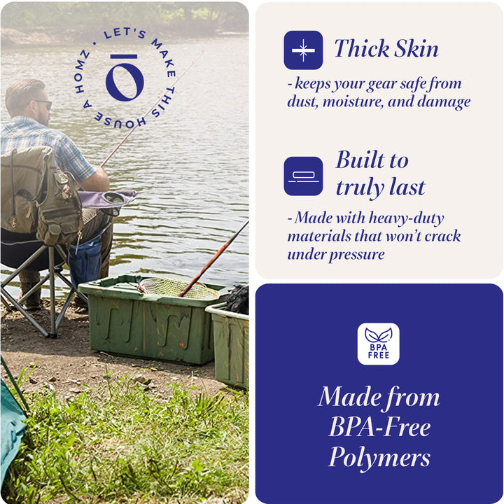 Homz 15 Gallon Durabilt Home Storage Container with Snap Lid, 2 pk (Open Box)