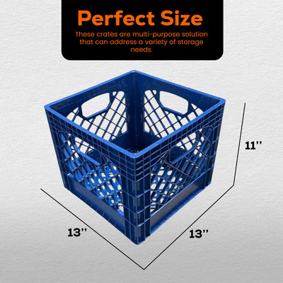 Juggernaut Storage 2-Pack Crate for Office Storage & Classroom Organization,Blue - VMInnovations