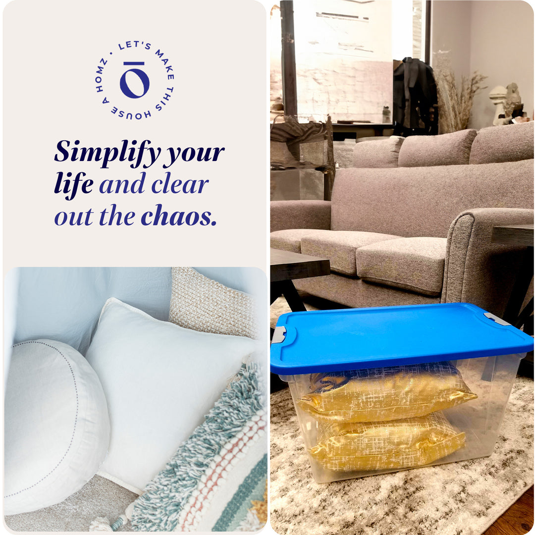 Homz 64 Qt Secure Latch Large Clear Stackable Storage Container Bin (Open Box)