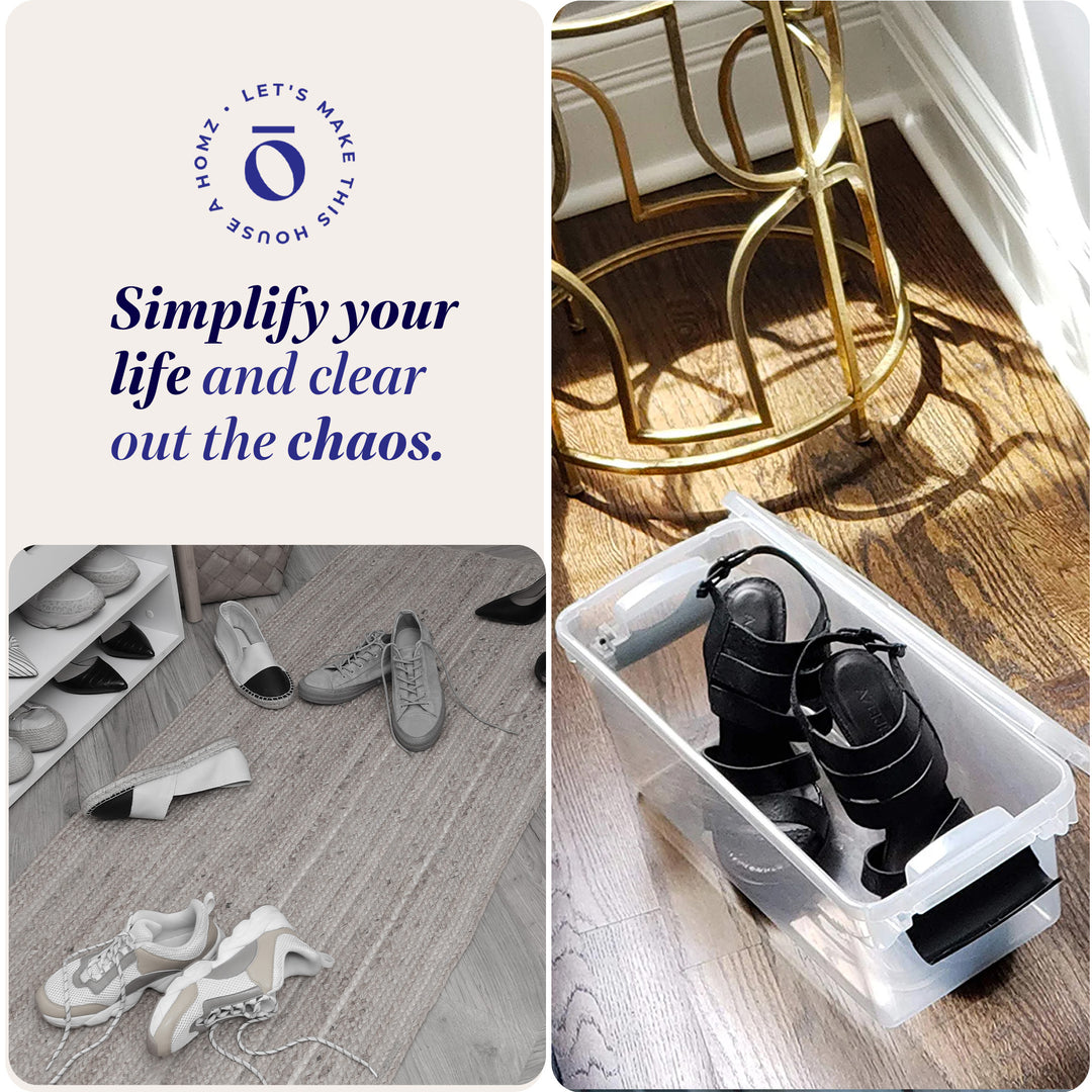 Homz 7.5 Qt Clear Storage Container with Latching Lids, (5 Pack) (Open Box)