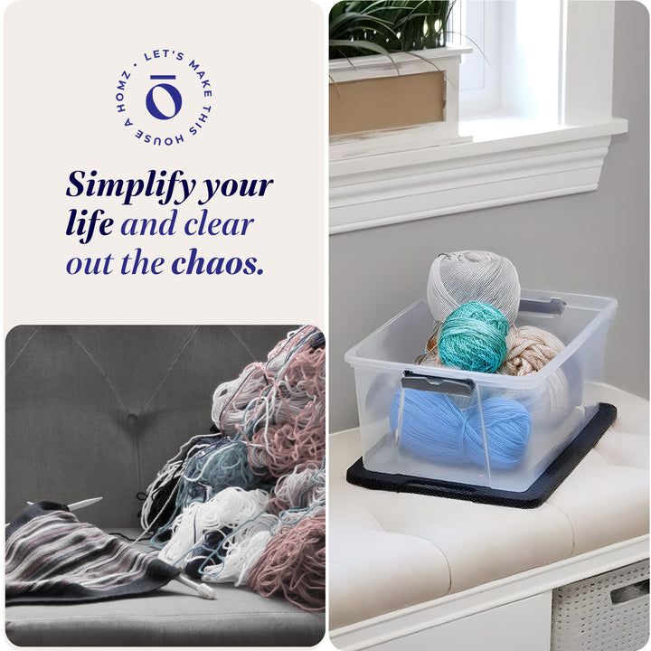 15 Qt Stackable Plastic Storage Container w/Snaplock Lid, Gray(4 Pack)(Open Box)