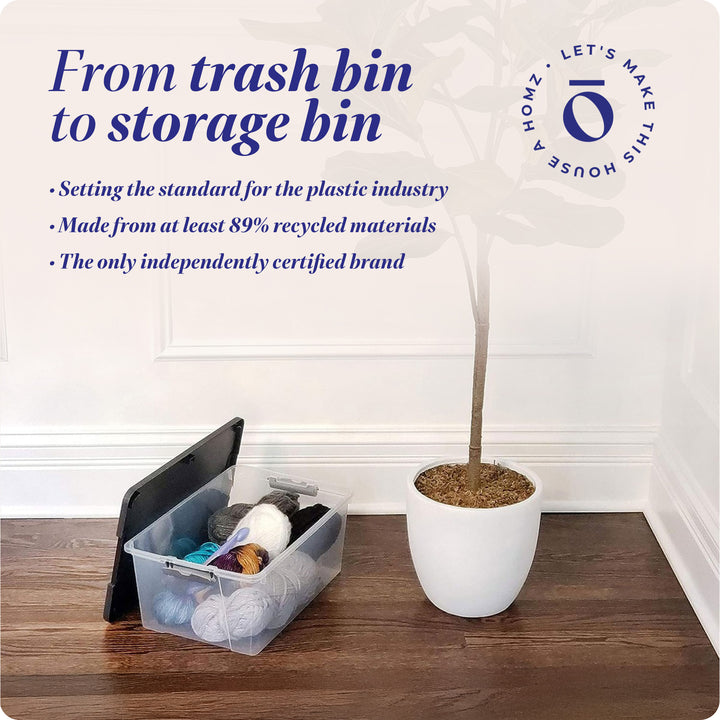 15 Qt Stackable Plastic Storage Container w/Snaplock Lid, Gray(4 Pack)(Open Box)