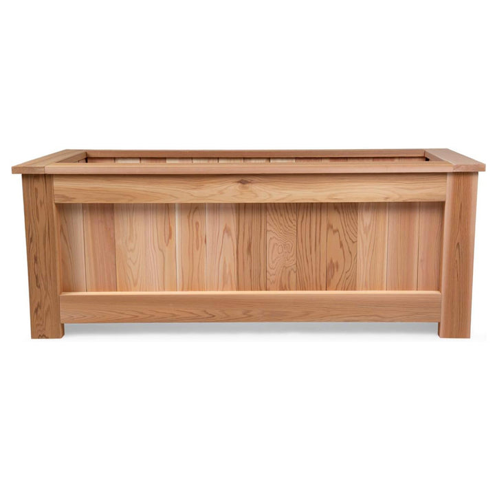 All Things Cedar 4 Foot Cedar Box Planter, Elevated Outdoor Garden Bed, Natural