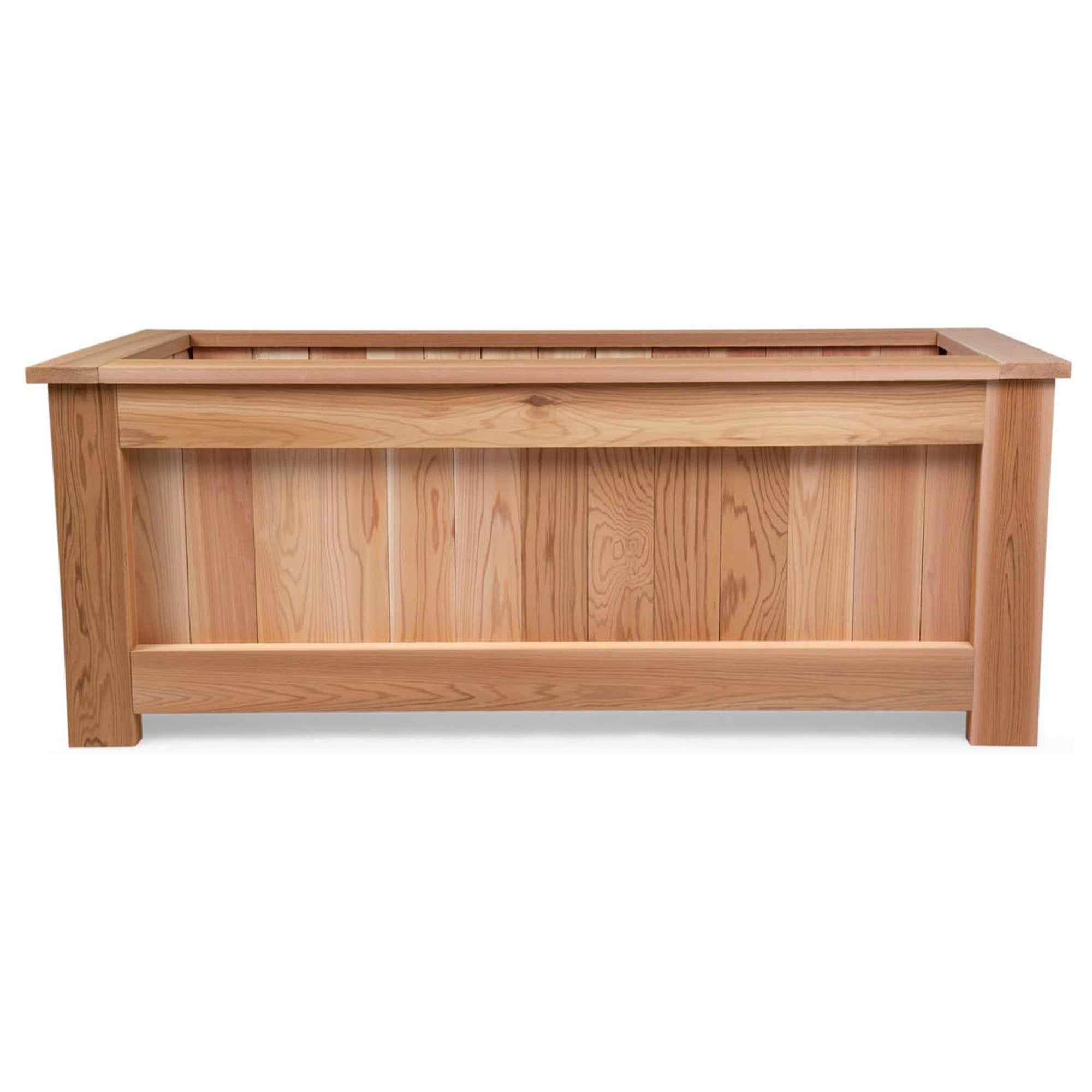 All Things Cedar 4 Foot Cedar Box Planter, Elevated Outdoor Garden Bed, Natural (Open Box)
