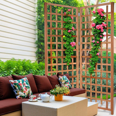 All Things Cedar 2-Piece Outdoor Single Trellis for Climbing Plants (Open Box) - VMInnovations