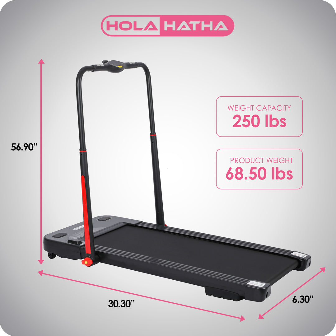 HolaHatha 2 In 1 Treadmill and Under Desk Walking Pad with Non Slip Surface - VMInnovations