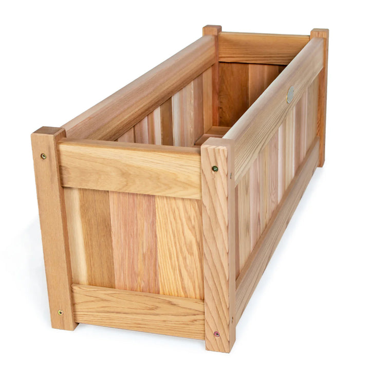 All Things Cedar 32 Inch Planter Box, Garden Bed for Flowers, Herbs & Vegetables - VMInnovations