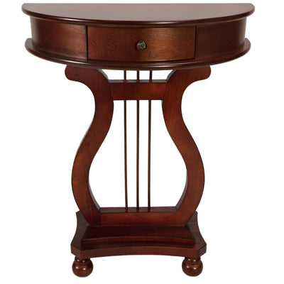 All Things Cedar Wood .5 Moon Harp Accent Storage Drawer Console Table(Open Box) - VMInnovations