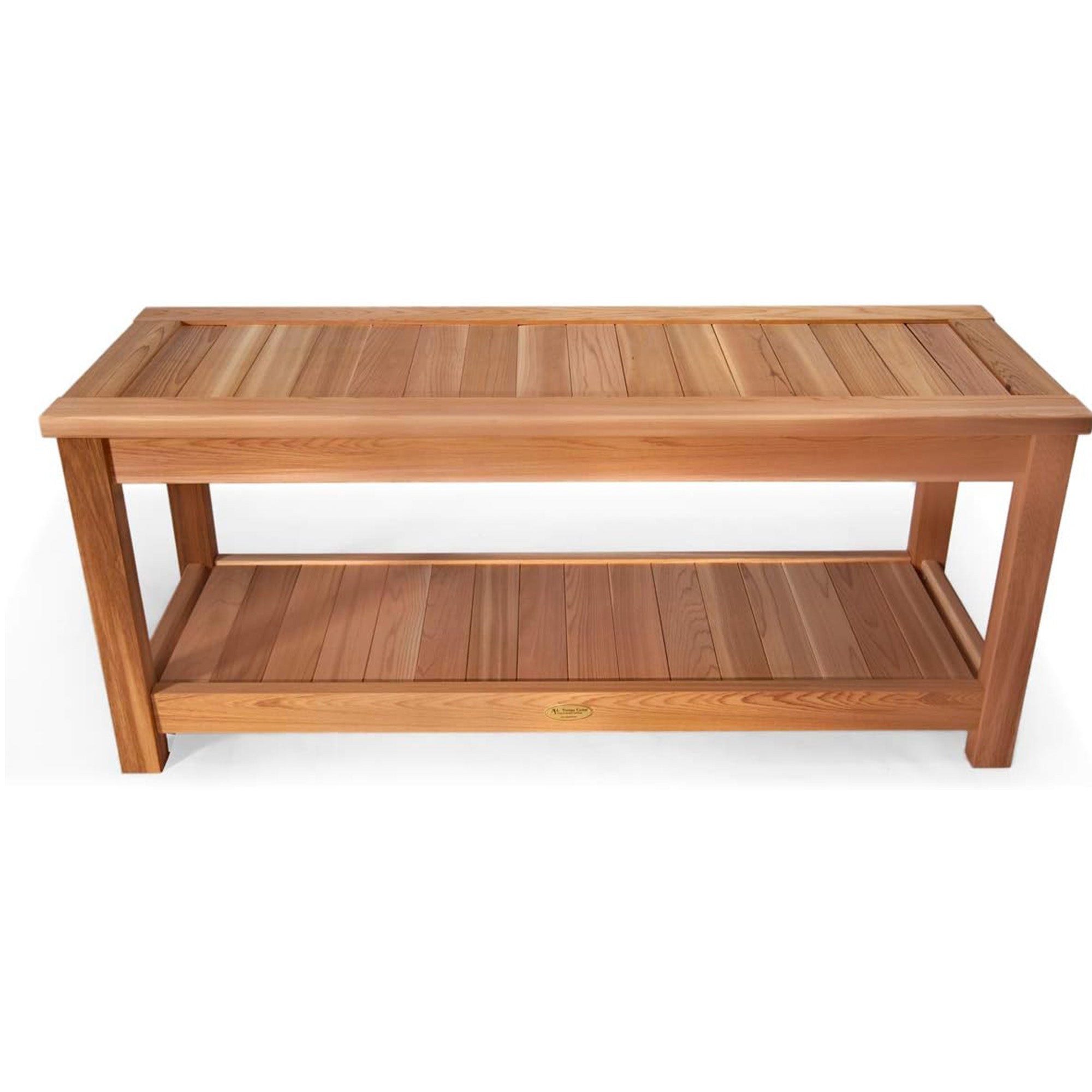 All Things Cedar 44” Deluxe Wood Sauna Bench, Indoor Outdoor Seating (For Parts) - VMInnovations