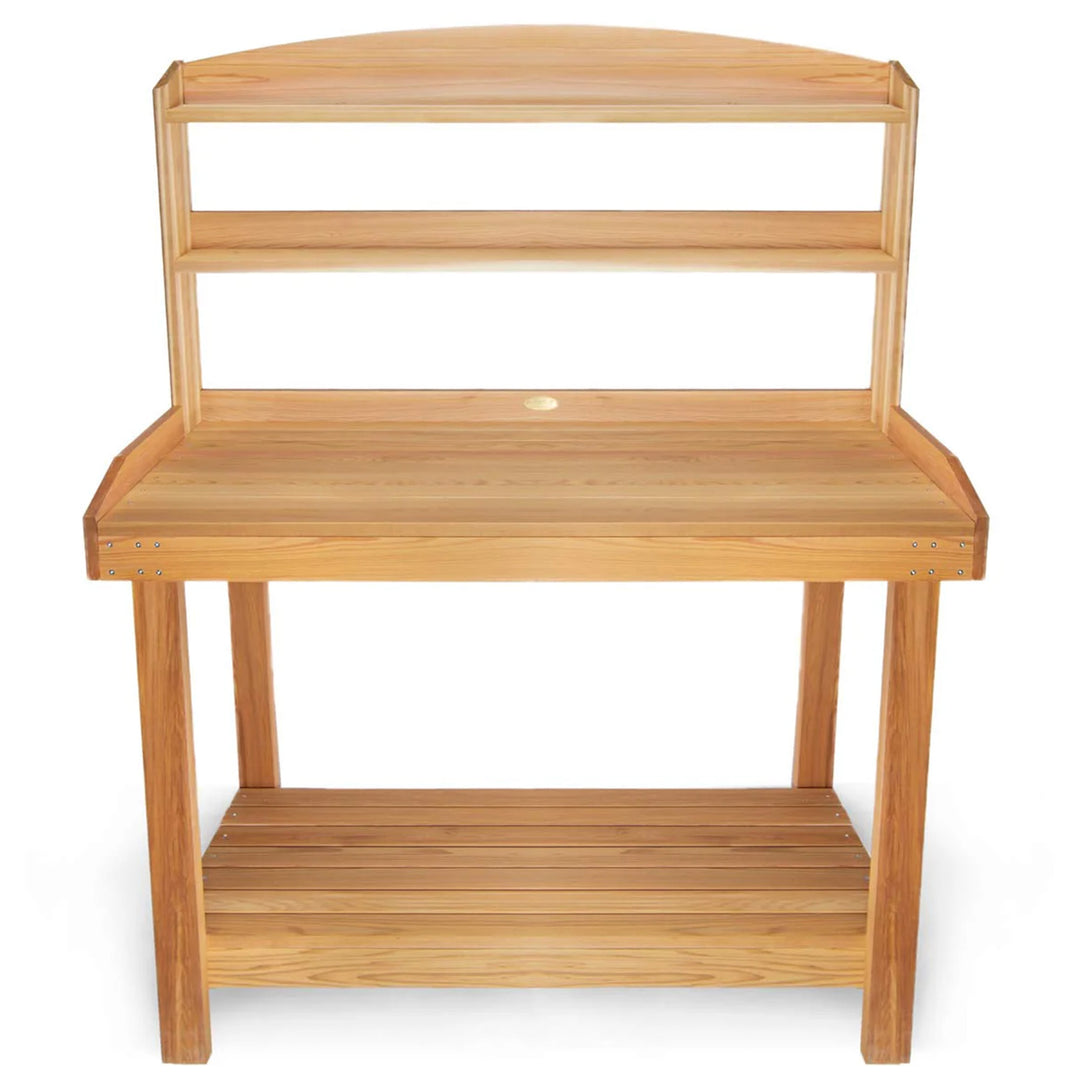 All Things Cedar Deluxe Potting Bench, Outdoor Garden & Plant Workstation Table - VMInnovations