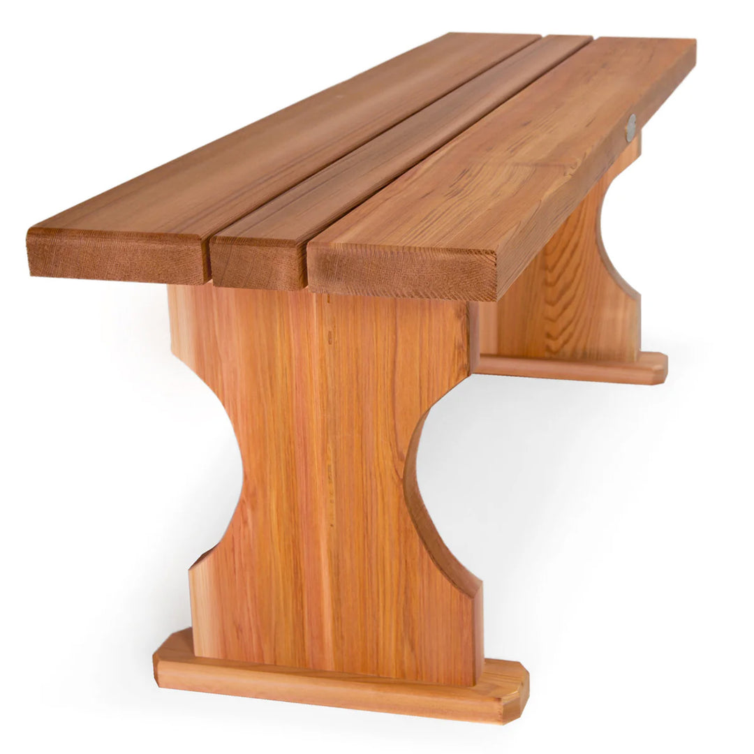 All Things Cedar 45” Deluxe Wood Backless Bench, Indoor Outdoor Seating, Natural