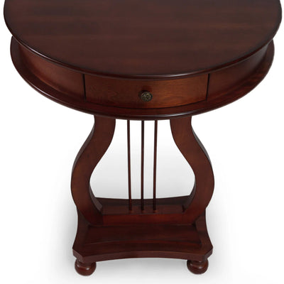 All Things Cedar Wood .5 Moon Harp Accent Storage Drawer Console Table(Open Box) - VMInnovations