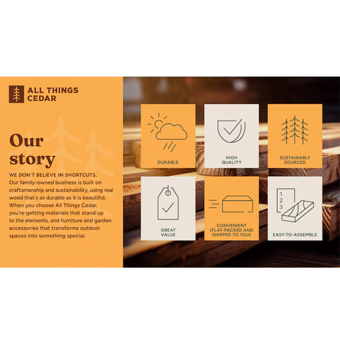 All Things Cedar 44” Deluxe Wood Sauna Bench, Indoor Outdoor Seating (For Parts)