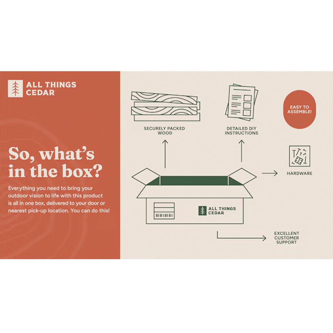 All Things Cedar 6-Foot Pagoda Arbor Garden Arch Trellis for Climbing Plants