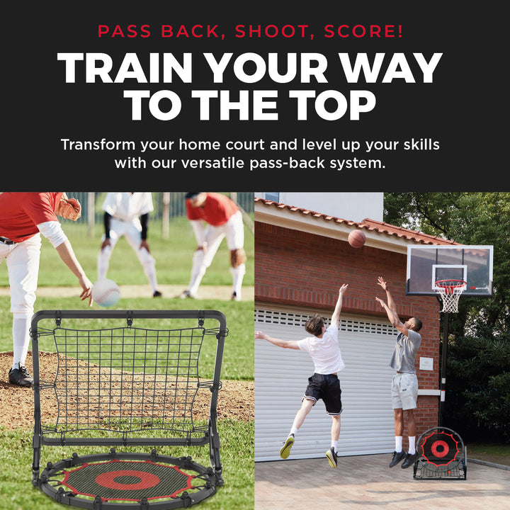 IE Sports Basketball Rebounder Multi-Sport Rebound Net Return Attachment, Red