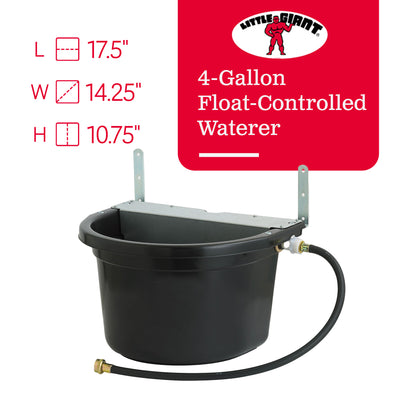 Little Giant FW16MTLBLACK 4 Gal. Float Controlled Waterer Livestock Water Trough