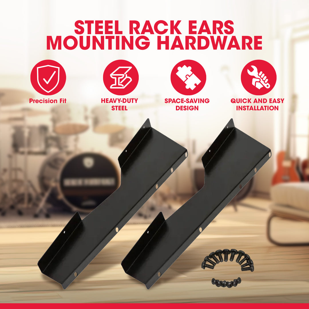 SKB Steel Rack Ears Mounting Hardware for Allen & Heath SQ5 Mixer Storage, Black