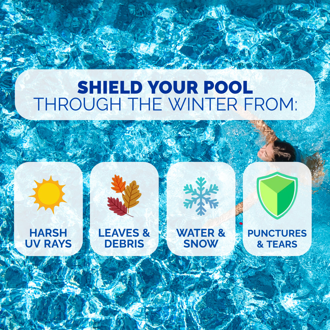 Swimline 25x45 Blue Winter Rectangular Inground Swimming Pool Cover (Open Box) - VMInnovations