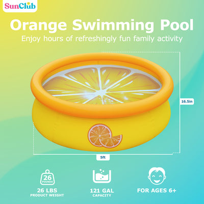 JLeisure 5ft x 16.5in Inflatable Backyard Swimming Pool (Open Box) - VMInnovations