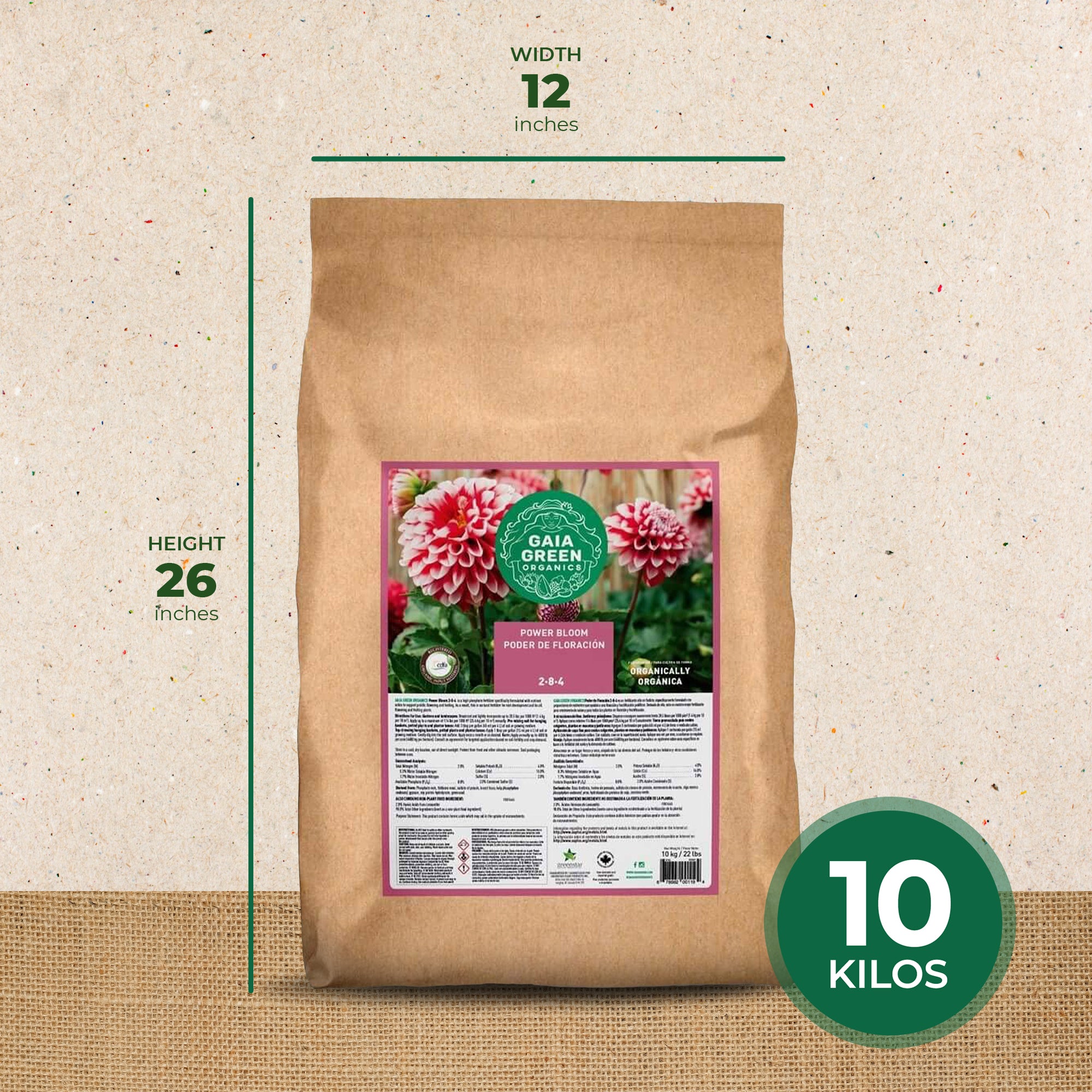 GAIA GREEN 10 Kg Bag All Purpose Soil Supplement & 10 Kg Power Bloom Plant Food - VMInnovations