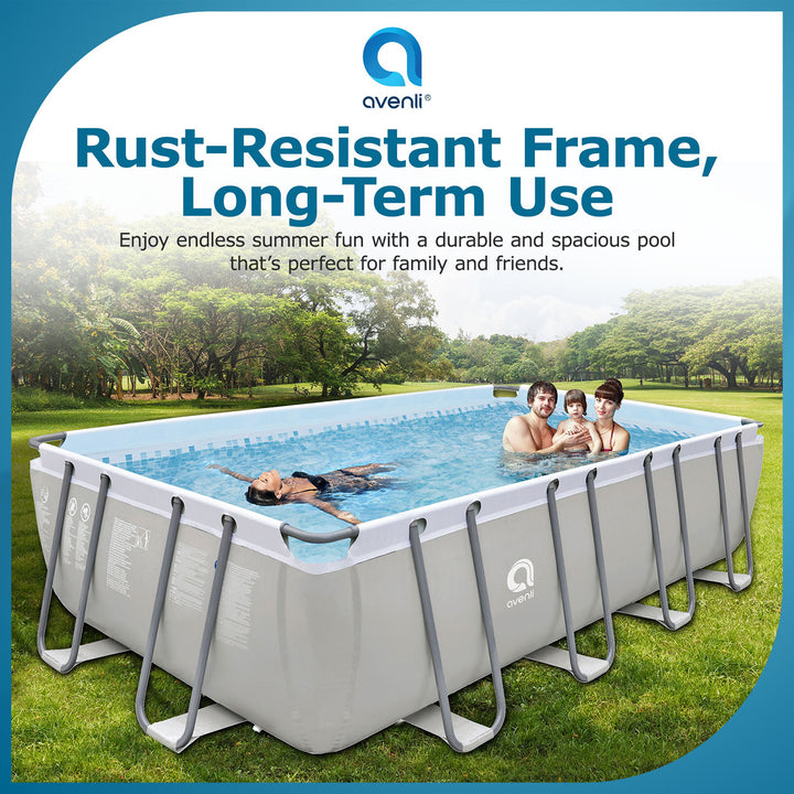 JLeisure 17776 18 x 10 Foot Above Ground Rectangular Steel Frame Pool (Open Box)