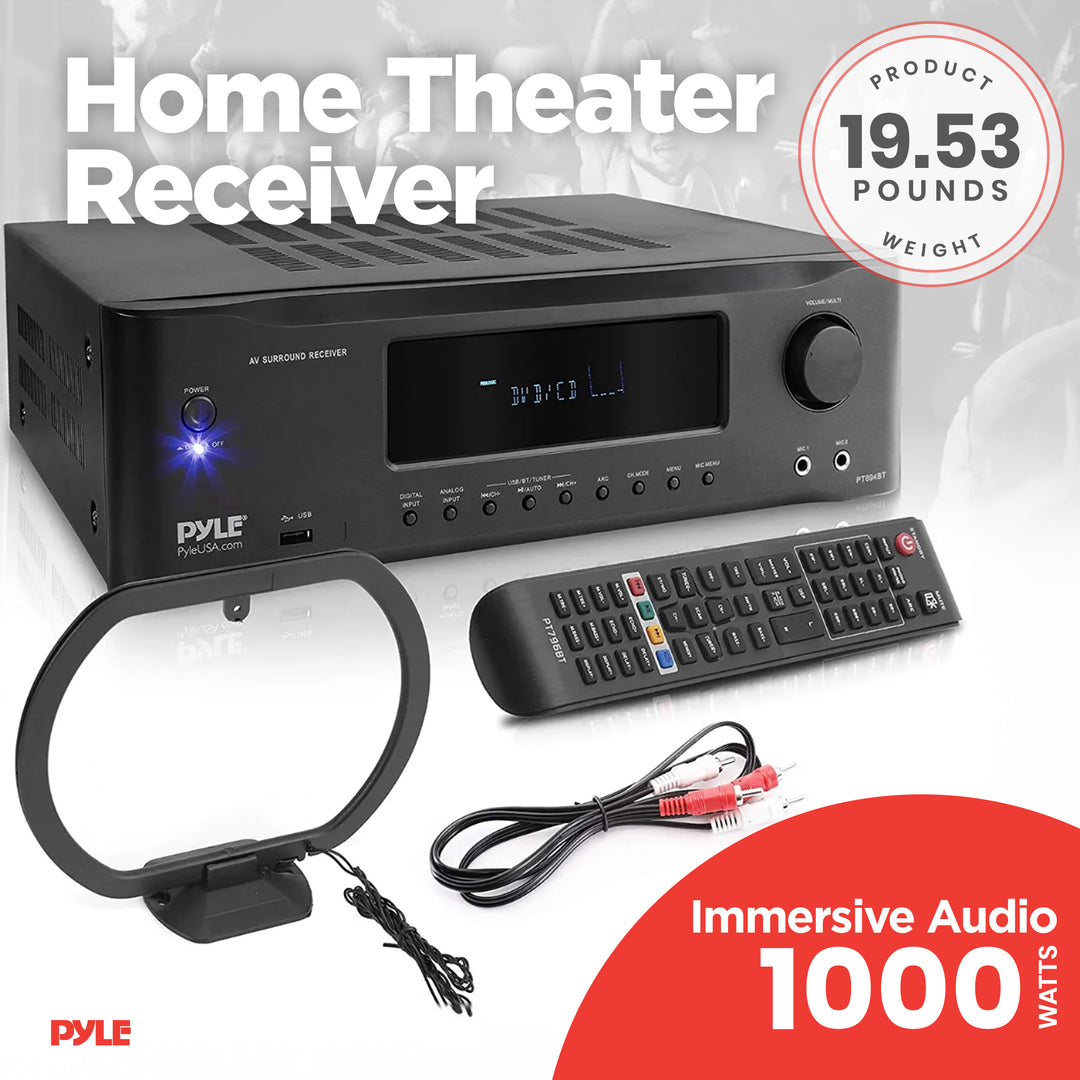 Pyle Wireless Streaming Home Theater Receiver w/ 4K Ultra Support(Open Box)