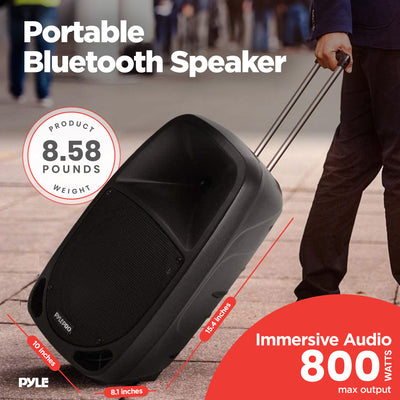 Pyle Bluetooth Portable Karaoke Speaker System, Wireless Microphone (For Parts) - VMInnovations