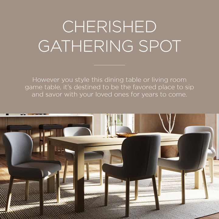 Maven Lane Cleo Contemporary Wooden Dining Table in Refined Grey Finish (Used)