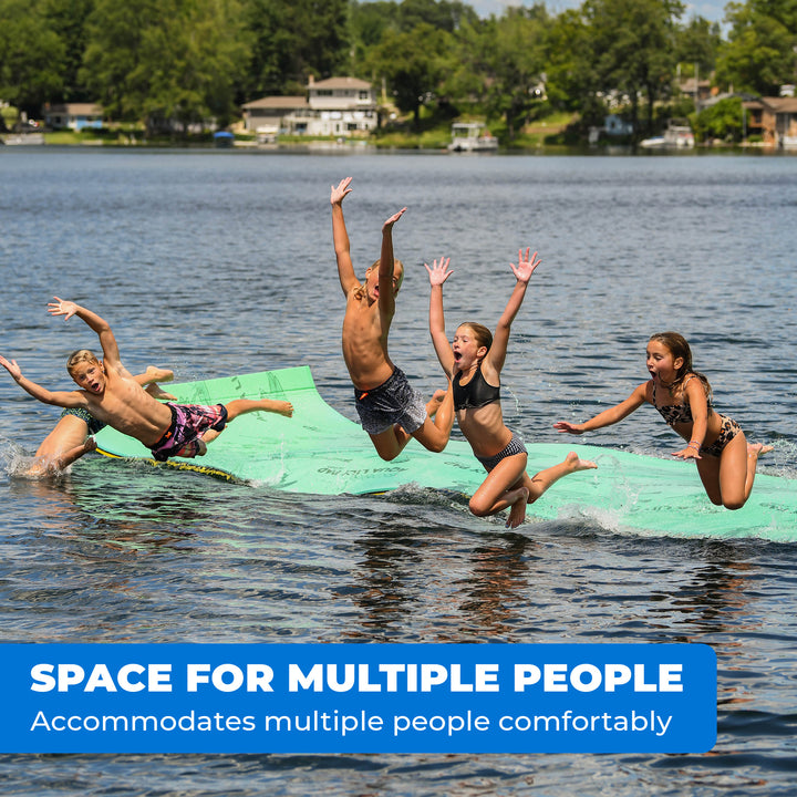 Aqua Lily Pad 12 Foot Original Water Playground Floating Foam Island, Yellow