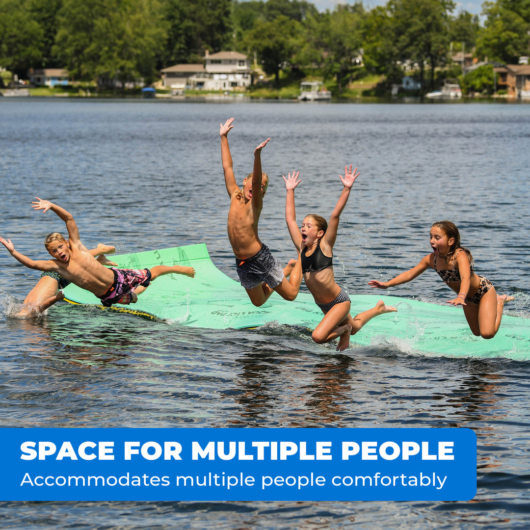 Aqua Lily Pad 12 Foot Water Playground Floating Foam Island, Yellow (Open Box)