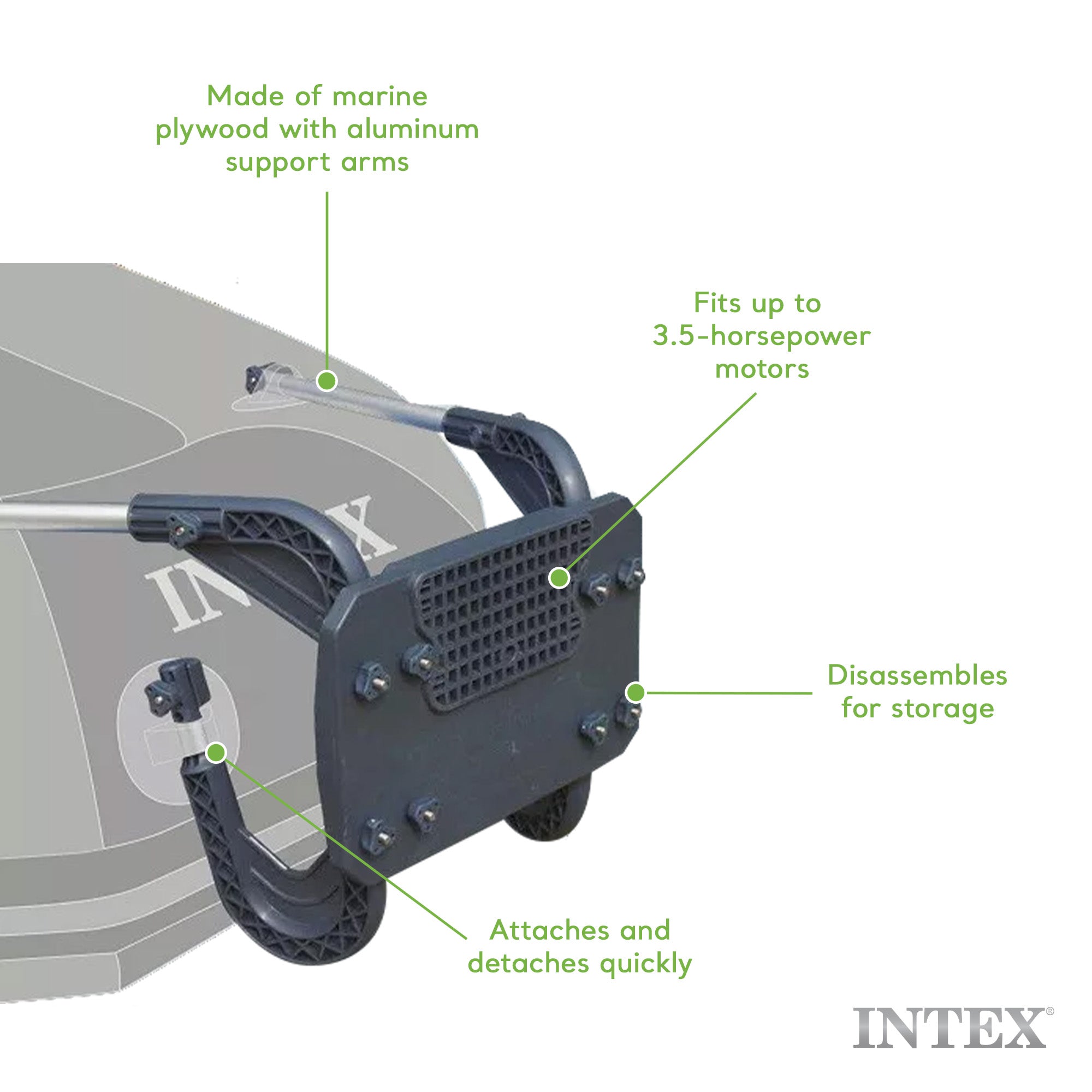 Intex Composite Boat Motor Mount Kit for Inflatable Boats - 68624E (Used)