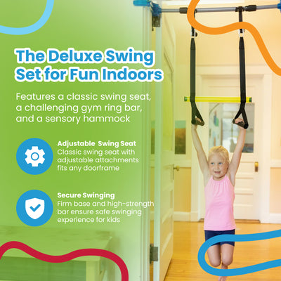 Playzone Kidtrix Doorway Deluxe Swing Kit w/Adjustable Attachment (Open Box)