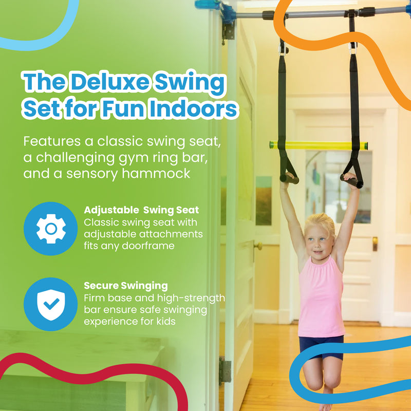 Playzone Kidtrix Doorway Deluxe Swing Kit w/Adjustable Attachment (Open Box)