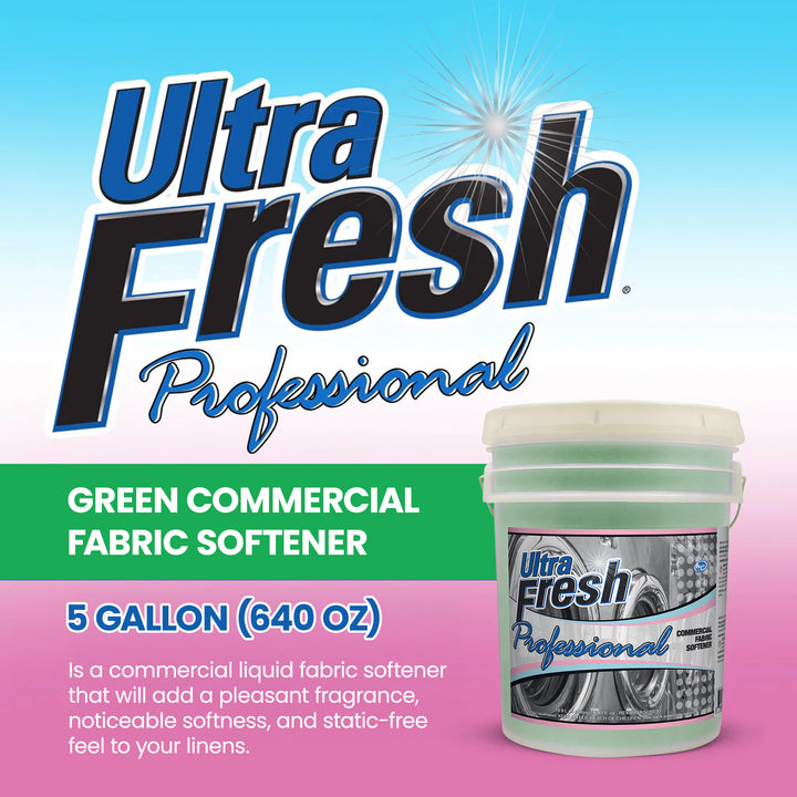 Ultra Fresh Professional 5 Gal Fabric Softener, Up to 640 Loads, Fresh Scent