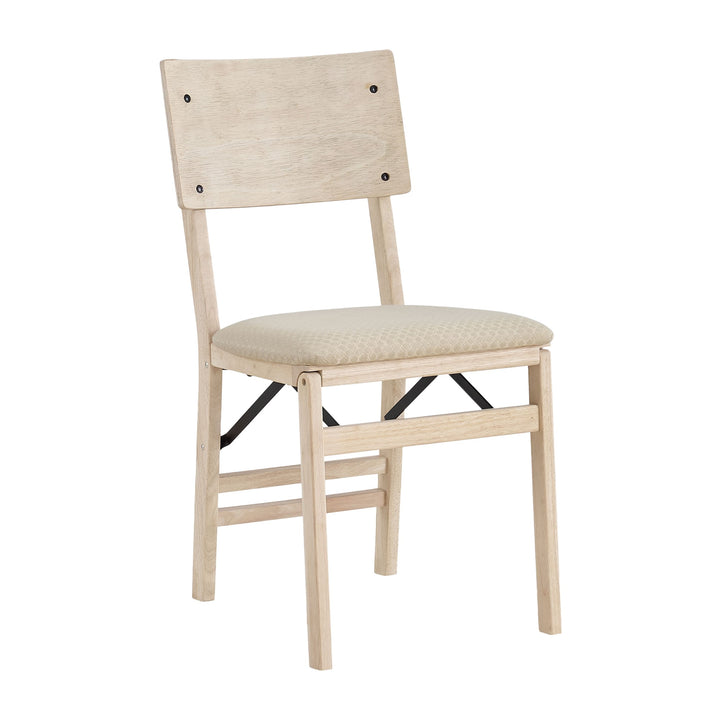 Stakmore Aztec Curved Back Upholstered Chairs, Set of 2, Unfinished (Open Box)